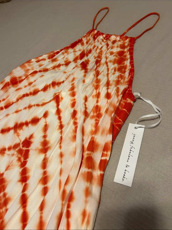 Young Fabulous & Broke Dresses & Skirts - Young Fabulous & Broke Orange and White Tie-Dye Maxi Dress